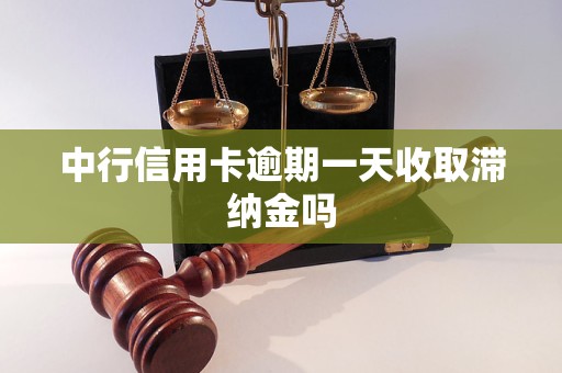 中行信用卡逾期一天收取滯納金嗎