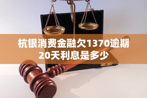 杭銀消費金融欠1370逾期20天利息是多少