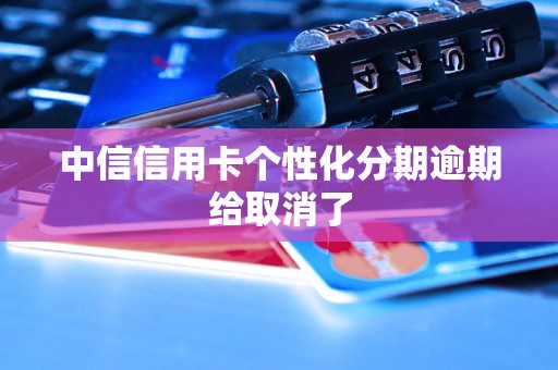 中信信用卡個(gè)性化分期逾期給取消了