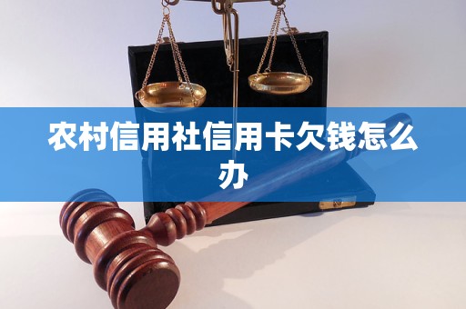 農(nóng)村信用社信用卡欠錢怎么辦