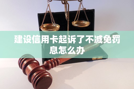 建設(shè)信用卡起訴了不減免罰息怎么辦