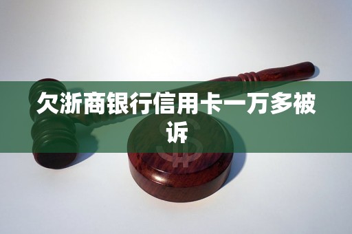 欠浙商銀行信用卡一萬多被訴