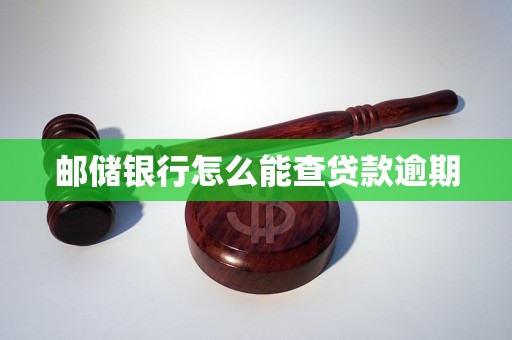 郵儲銀行怎么能查貸款逾期