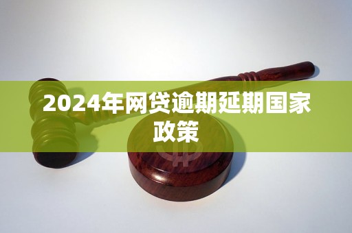 2024年網(wǎng)貸逾期延期國家政策