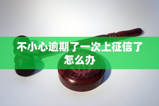 不小心逾期了一次上征信了怎么辦