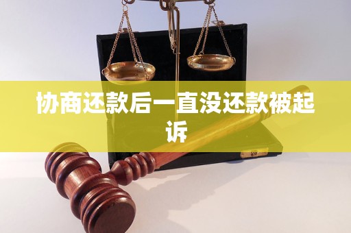 協(xié)商還款后一直沒還款被起訴