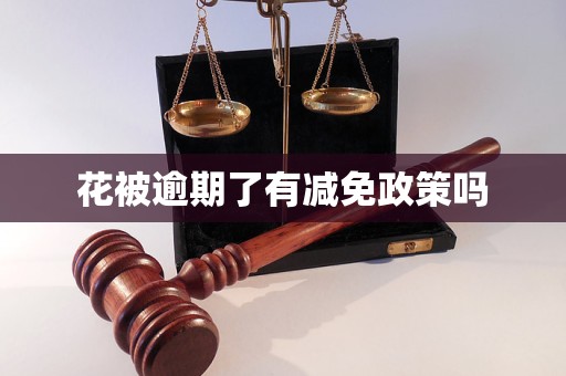 花被逾期了有減免政策嗎