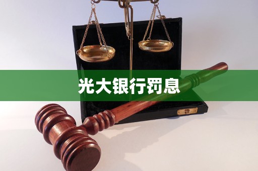 光大銀行罰息