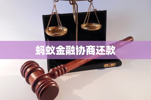 蚂蚁金融协商还款 蚂蚁金融协商还款