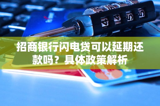 招商银行闪电贷可以延期还款吗?具体政策解析 招商银行闪电贷可以延期还款吗?具体政策解析