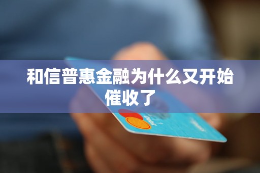 和信普惠金融為什么又開始催收了