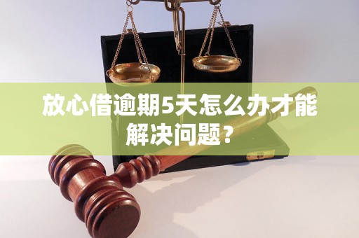 放心借逾期5天怎么办才能解决问题？