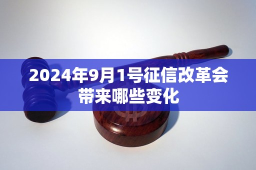 2024年9月1號征信改革會帶來哪些變化