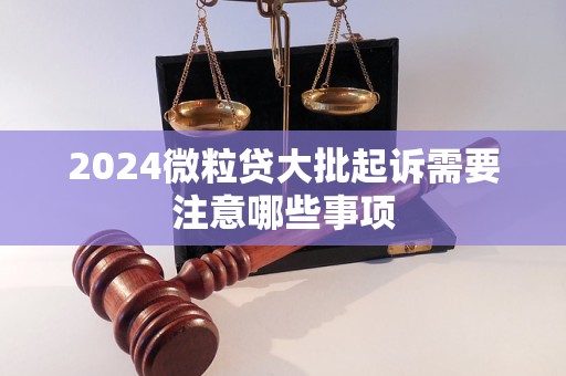 2024微粒貸大批起訴需要注意哪些事項