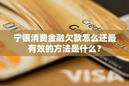 寧銀消費金融欠款怎么還最有效的方法是什么？