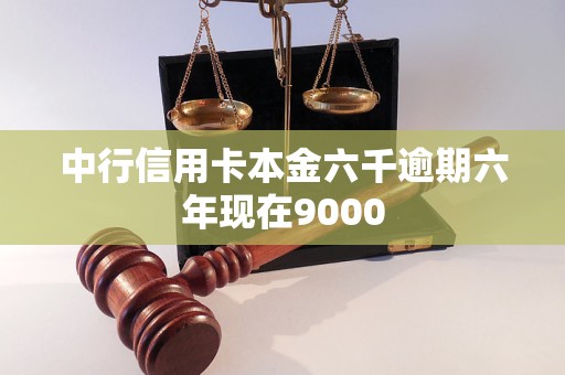 中行信用卡本金六千逾期六年現(xiàn)在9000