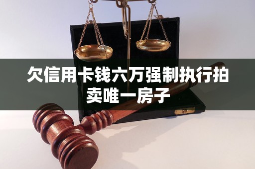 欠信用卡錢六萬強(qiáng)制執(zhí)行拍賣唯一房子