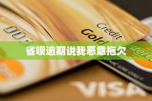 省呗逾期说我恶意拖欠