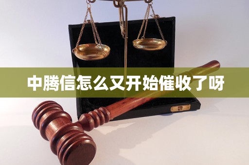 中騰信怎么又開始催收了呀