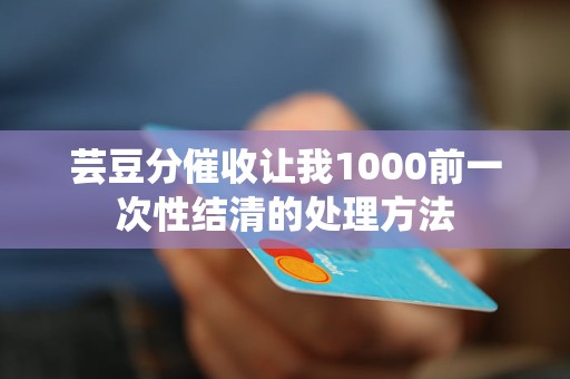 蕓豆分催收讓我1000前一次性結(jié)清的處理方法