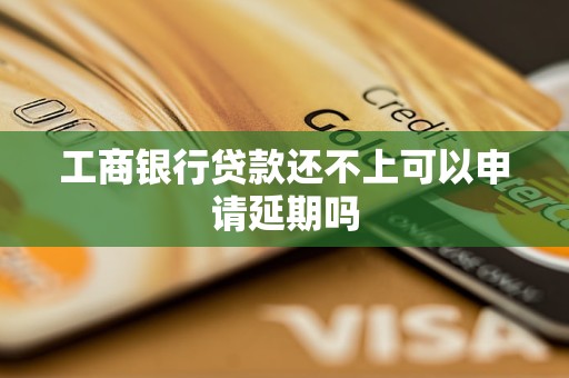 工商銀行貸款還不上可以申請延期嗎