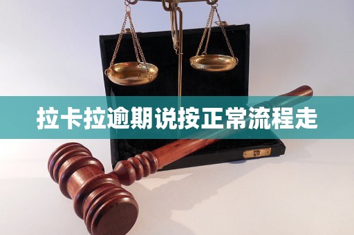 拉卡拉逾期说按正常流程走