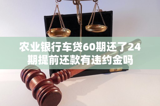 農(nóng)業(yè)銀行車貸60期還了24期提前還款有違約金嗎