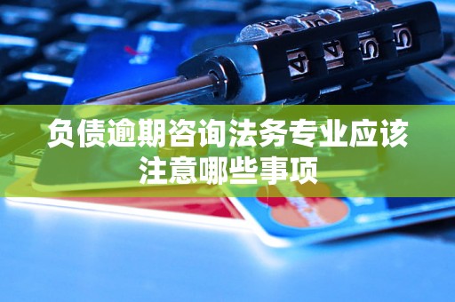 负债逾期咨询法务专业应该注意哪些事项 负债逾期咨询法务专业应该注意哪些事项