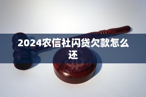 2024農(nóng)信社閃貸欠款怎么還