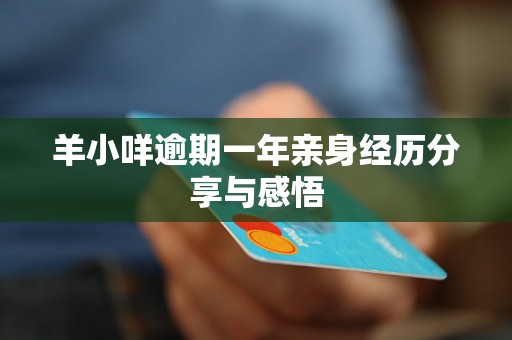 羊小咩逾期一年亲身经历分享与感悟