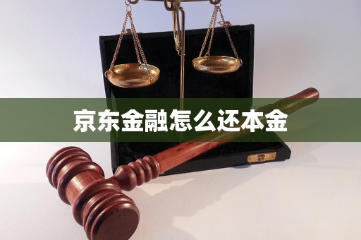 京東金融怎么還本金