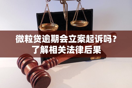 微粒貸逾期會立案起訴嗎？了解相關(guān)法律后果