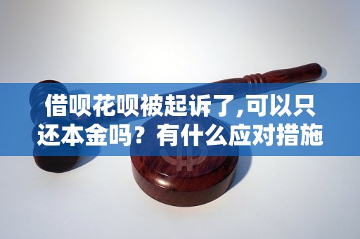 借唄花唄被起訴了,可以只還本金嗎？有什么應對措施？