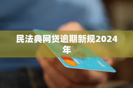 民法典網(wǎng)貸逾期新規(guī)2024年