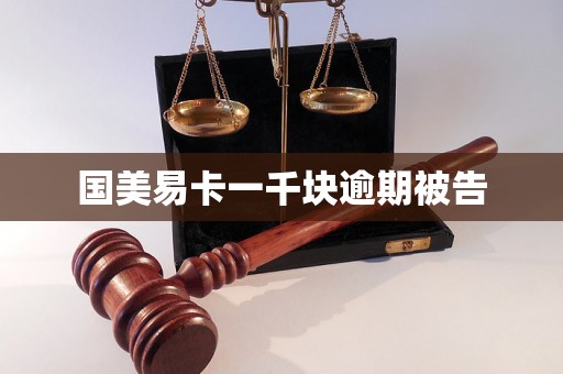 国美易卡一千块逾期被告