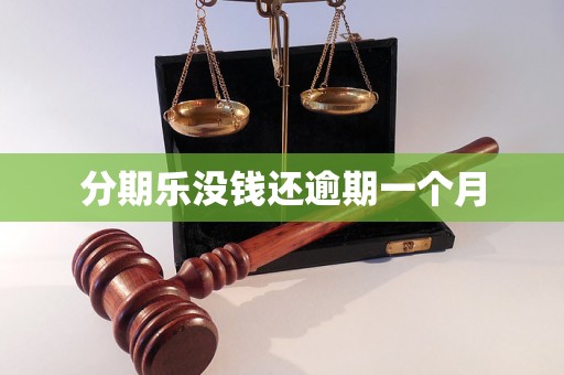 分期乐没钱还逾期一个月