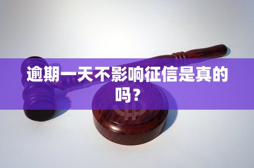 逾期一天不影響征信是真的嗎？