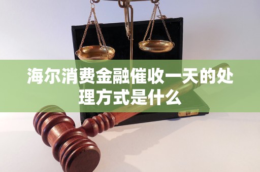 海爾消費金融催收一天的處理方式是什么