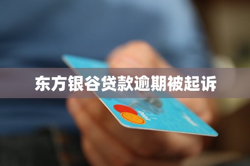 东方银谷贷款逾期被起诉 东方银谷贷款逾期被起诉