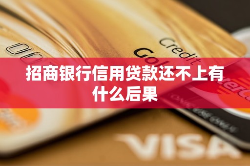 招商銀行信用貸款還不上有什么后果