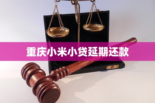 重慶小米小貸延期還款