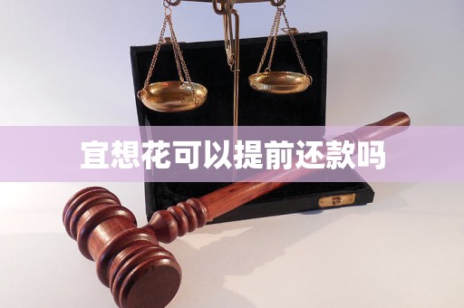 宜想花可以提前還款嗎