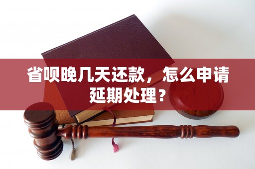 省呗晚几天还款，怎么申请延期处理？