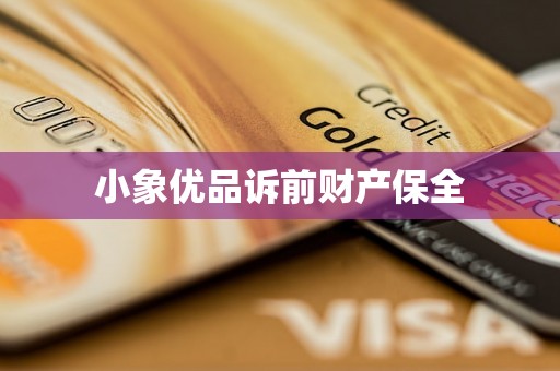 小象优品诉前财产保全