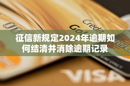 征信新规定2024年逾期如何结清并消除逾期记录