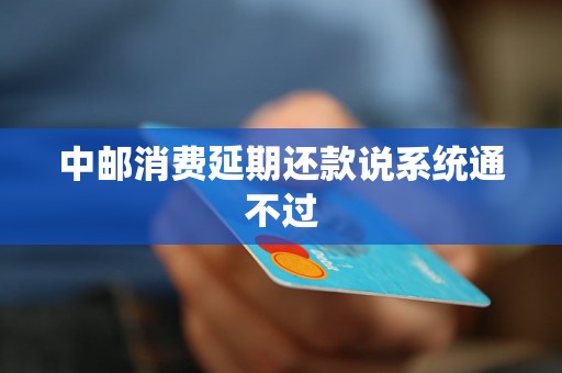 中邮消费延期还款说系统通不过