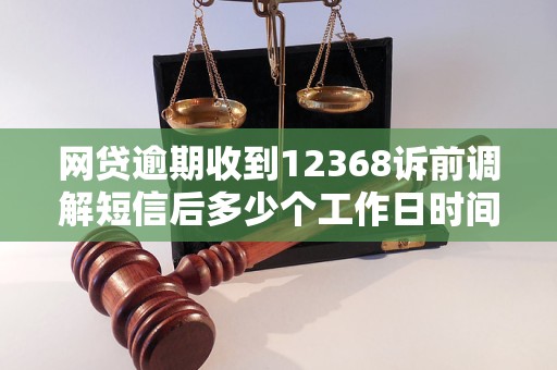 網(wǎng)貸逾期收到12368訴前調解短信后多少個工作日時間協(xié)商