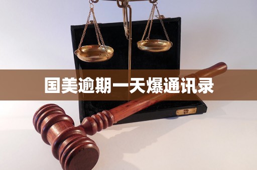 国美逾期一天爆通讯录