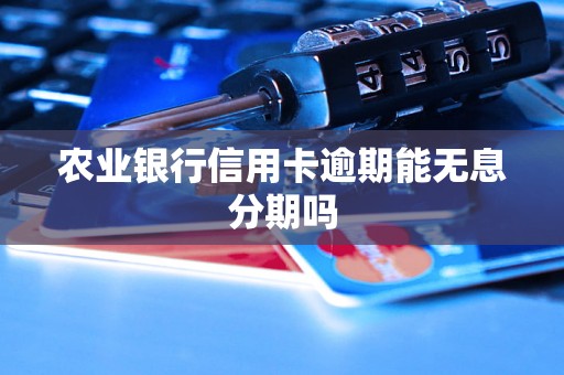 农业银行信用卡逾期能无息分期吗