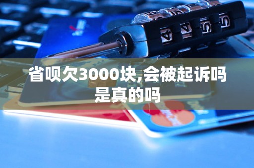 省呗欠3000块,会被起诉吗是真的吗 省呗欠3000块,会被起诉吗是真的吗